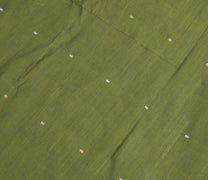Sushila Vintage Green 100% Pure Cotton Dupatta Hand Woven Ikat Soft Long Stole