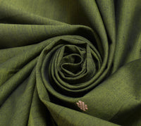 Sushila Vintage Green 100% Pure Cotton Dupatta Hand Woven Ikat Soft Long Stole