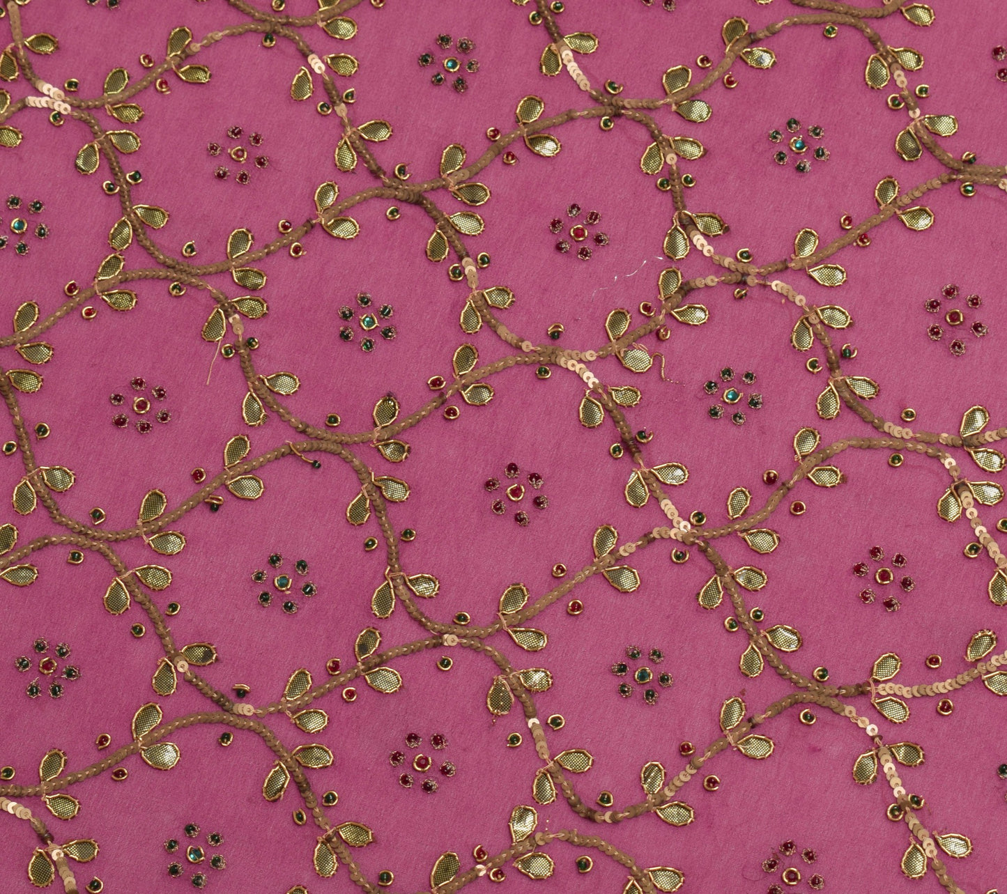 Sushila Vintage Elegant Heavy Georgette Dupatta Sequins Zaal Purple Long Stole
