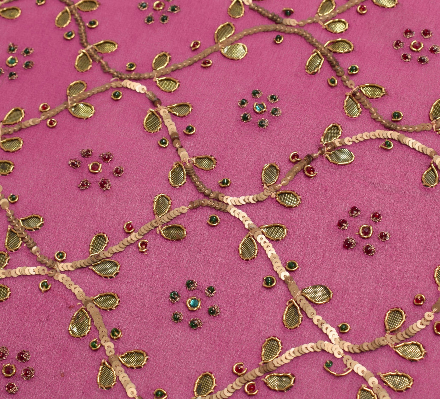 Sushila Vintage Elegant Heavy Georgette Dupatta Sequins Zaal Purple Long Stole