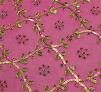 Sushila Vintage Elegant Heavy Georgette Dupatta Sequins Zaal Purple Long Stole