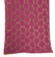 Sushila Vintage Elegant Heavy Georgette Dupatta Sequins Zaal Purple Long Stole
