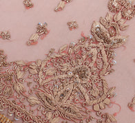 Sushila Vintage Net Mesh Party Wear Heavy Dupatta Hand Beaded Zardozi Long Stole