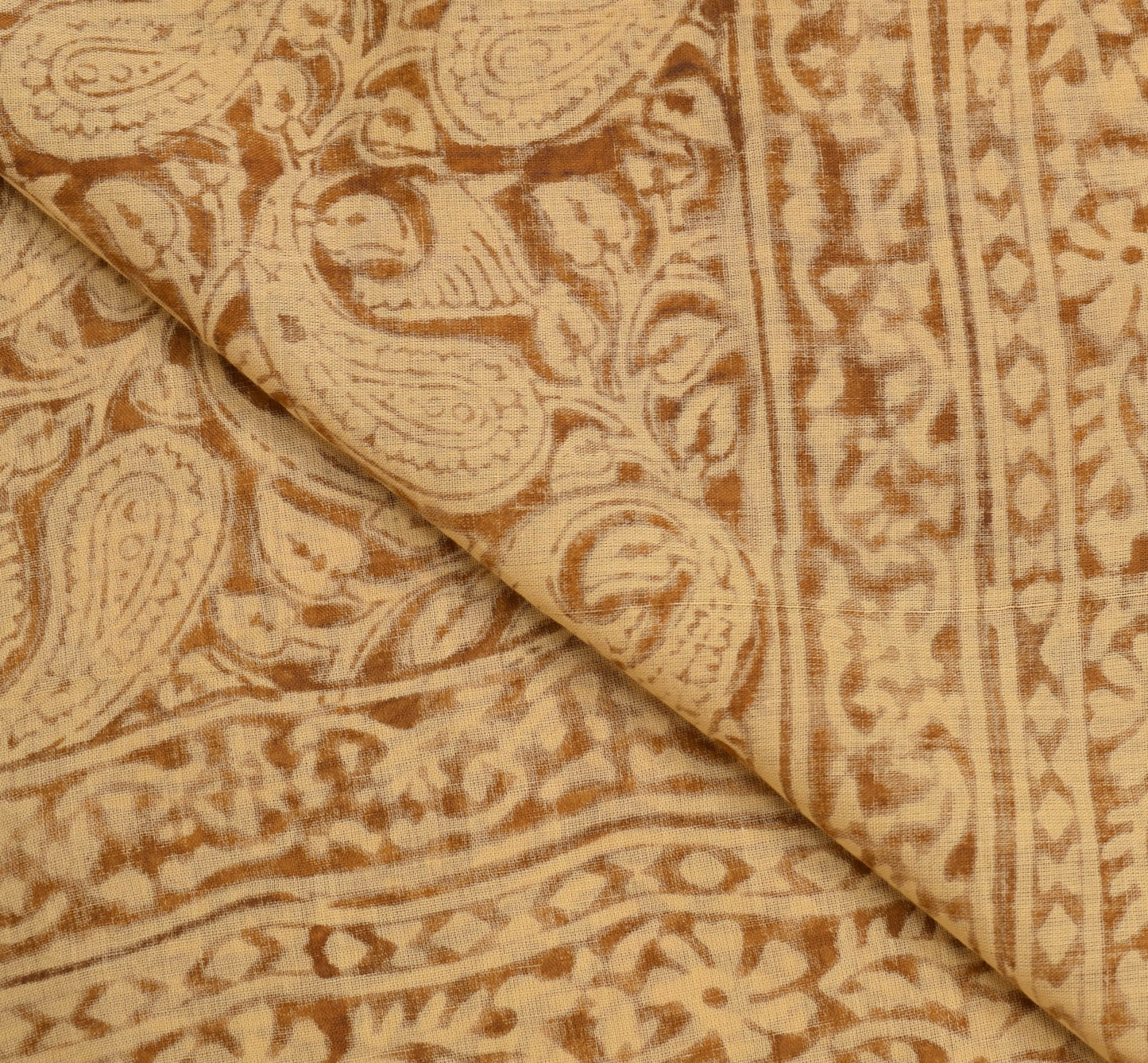 Sushila Vintage Hand Block Printed Dupatta Pure Cotton Zig-Zag Soft Long Stole