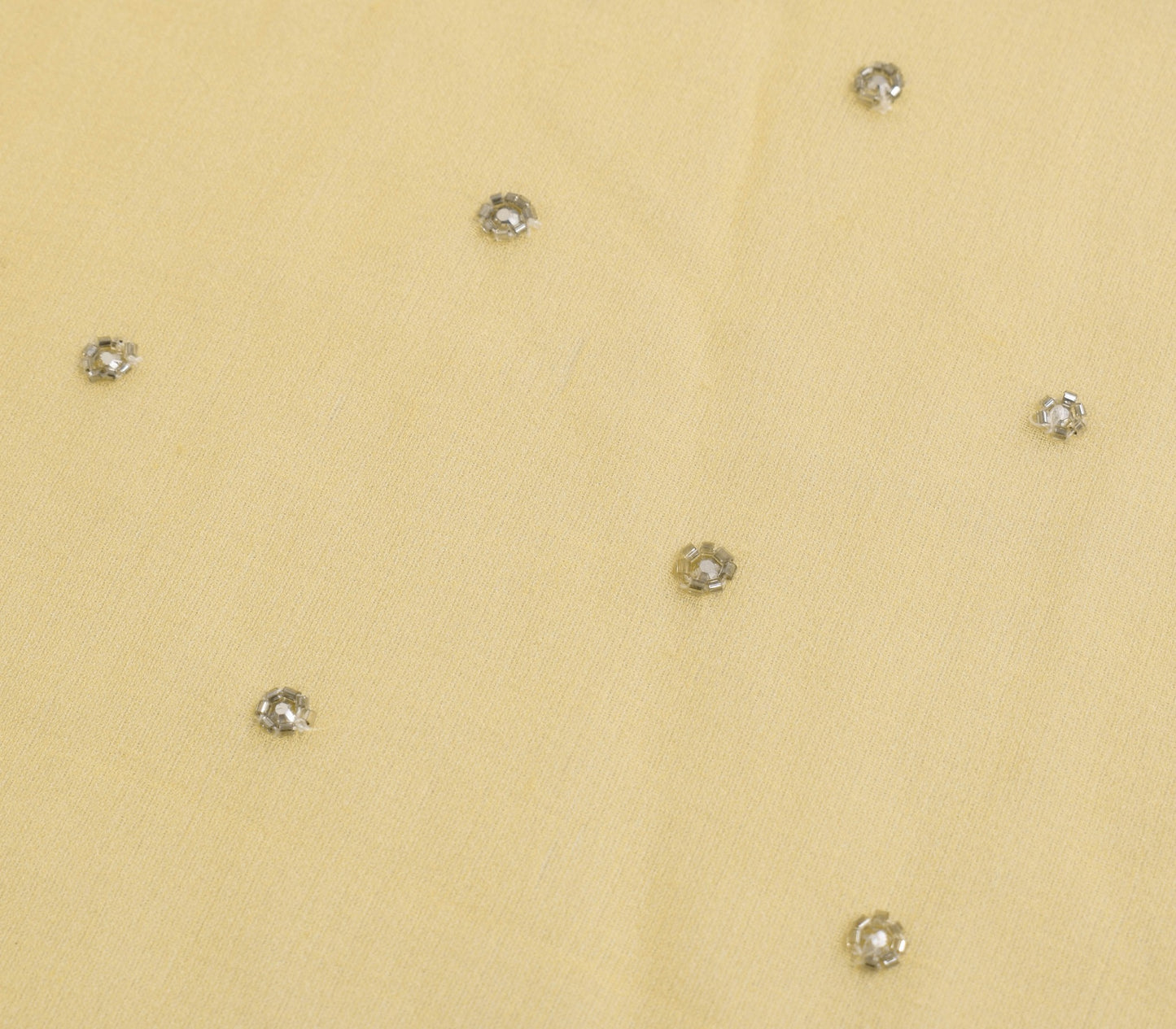 Sushila Vintage Yellow Dupatta Pure Georgette Glass Beads Embellish Long Stole