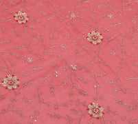Sushila Vintage Red Heavy Dupatta Art Georgette Zari Embroidered Long Stole Wrap