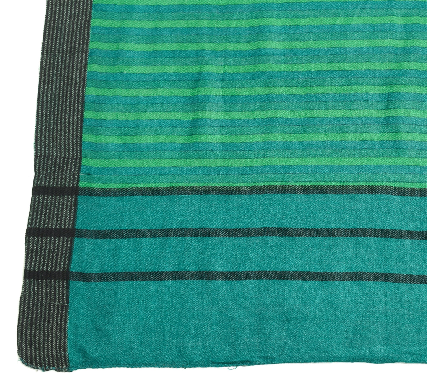 Sushila Vintage Pure Woolen Dupatta Floral Printed Shade of Green Long Stole