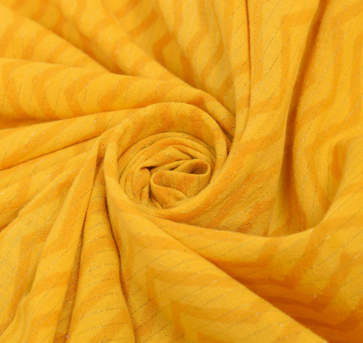 Sushila Vintage Yellow Dupatta 100%Pure Cotton Hand Block Printed Long Stole
