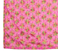 Sushila Vintage Fuchsia Pink Dupatta Art Chiffon Phulkari Embroidered Long Stole