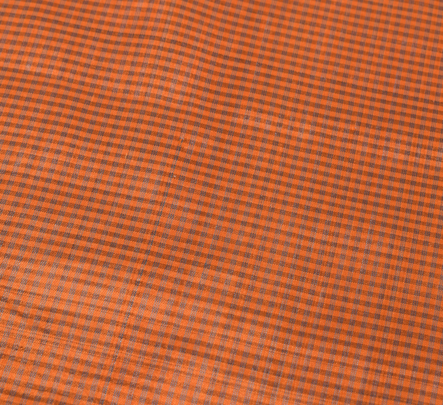 Sushila Vintage Rust Hand Woven 100% Pure Silk Checks Soft Long Stole Wrap Veil