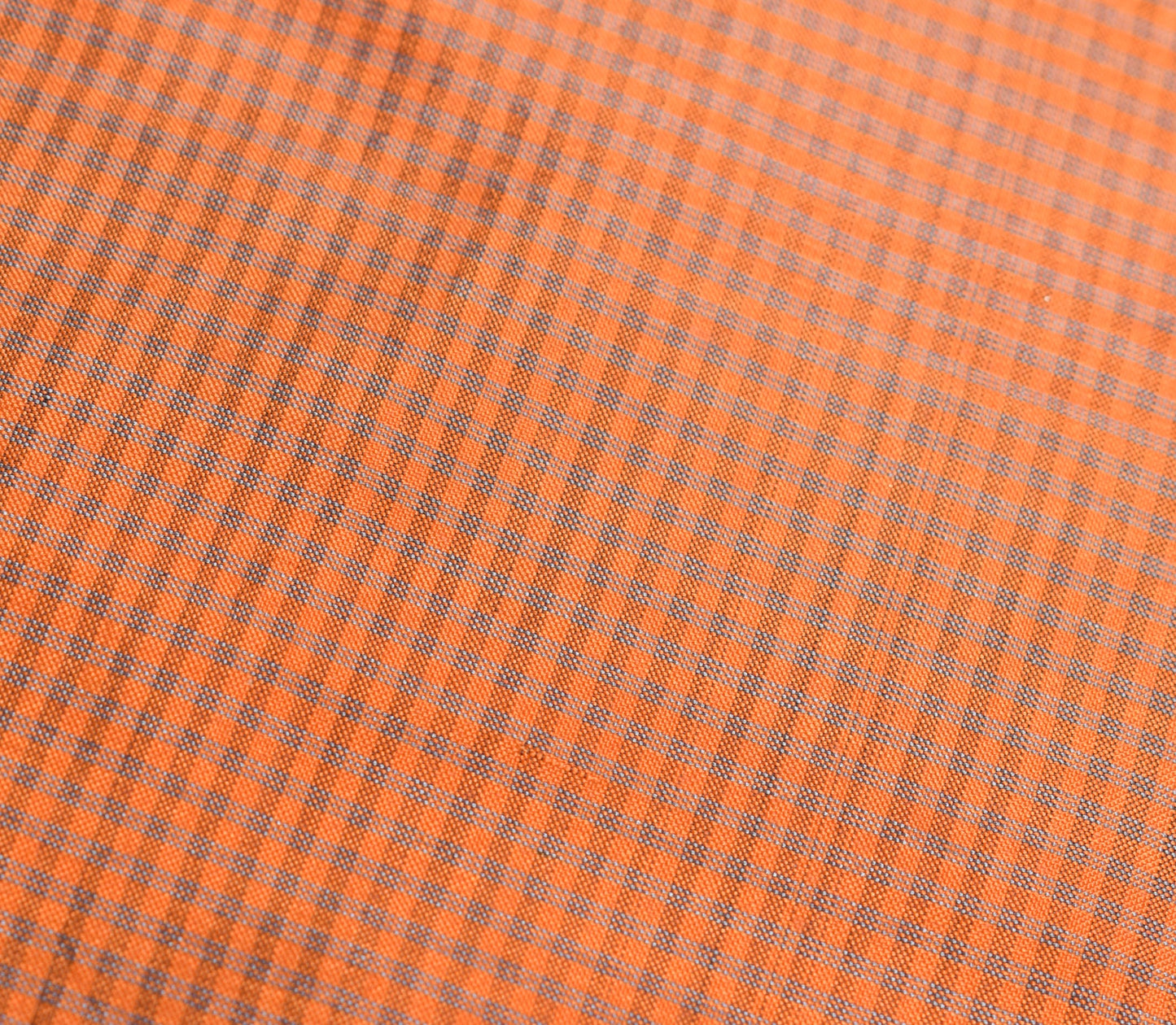 Sushila Vintage Rust Hand Woven 100% Pure Silk Checks Soft Long Stole Wrap Veil