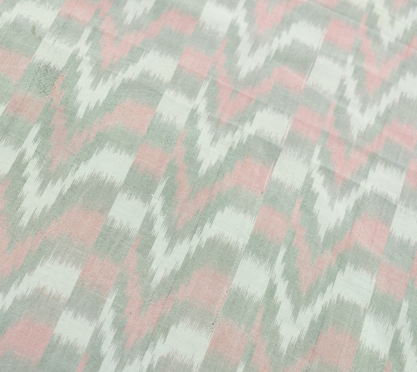 Sushila Vintage Gray Ikat Dupatta 100% Pure Silk Hand Woven Soft Long Stole Wrap