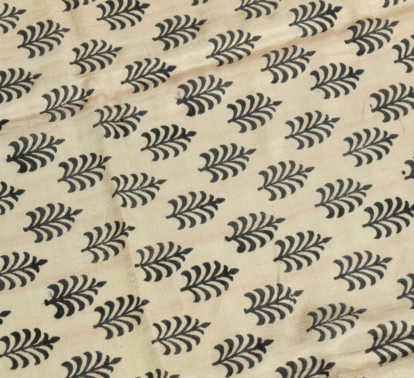 Sushila Vintage Cream Dupatta Hand Block Printed 100% Pure Rayon Soft Long Stole