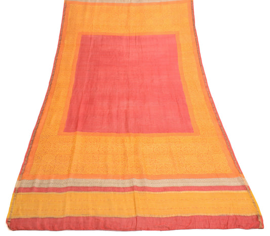 Sushila Vintage Mustard Dupatta Hand Block Printed Pure Cotton Soft Long Stole