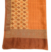 Sushila Vintage Mustard Dupatta Pure Cotton Hand Block Printed Soft Long Stole