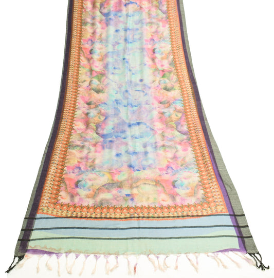 Sushila Vintage Multi-Color Dupatta Pure Woolen Digital Printed Soft Long Stole