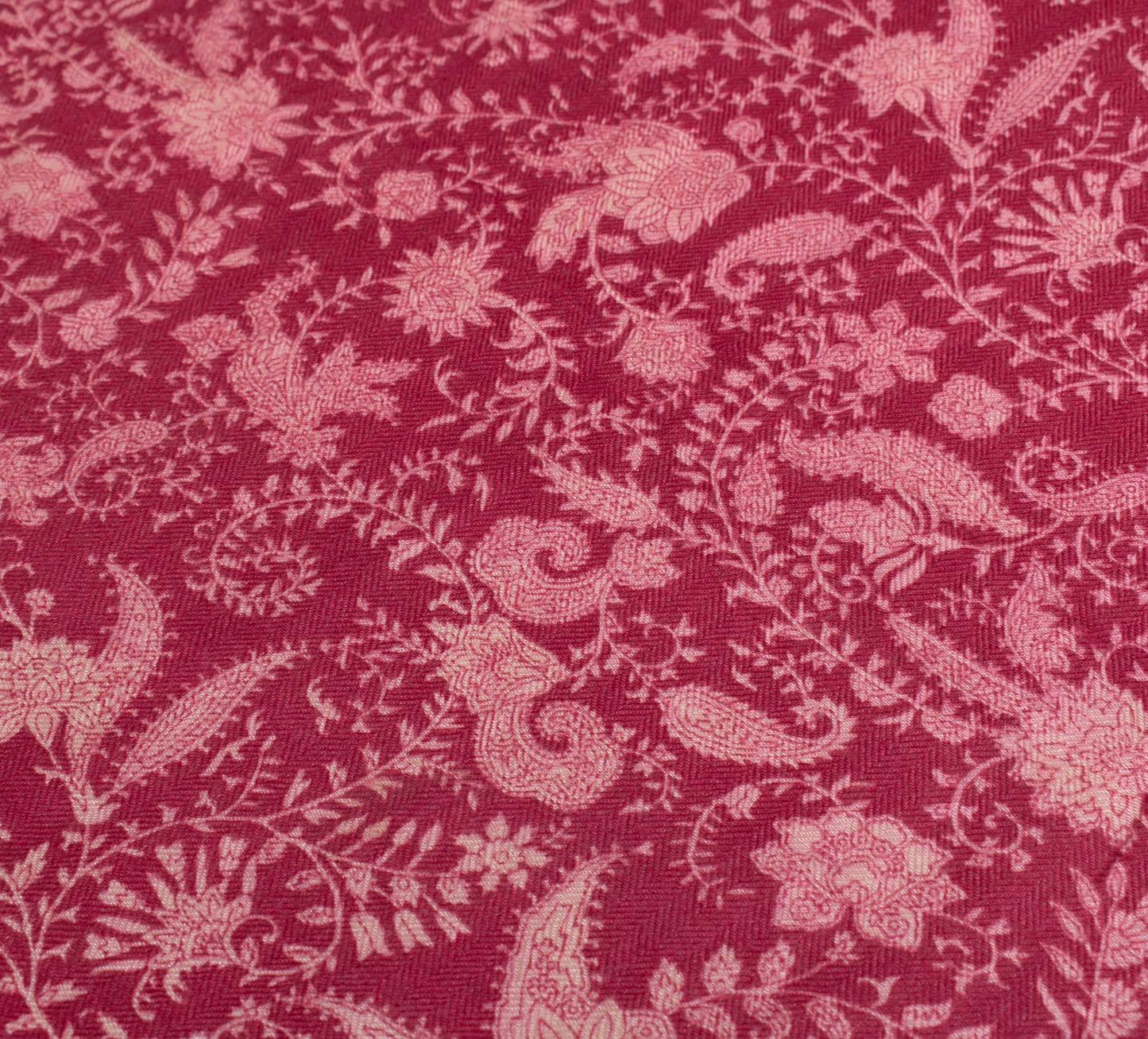 Sushila Vintage Maroon Dupatta 100% Pure Woolen Paisley Printed Warm Long Stole