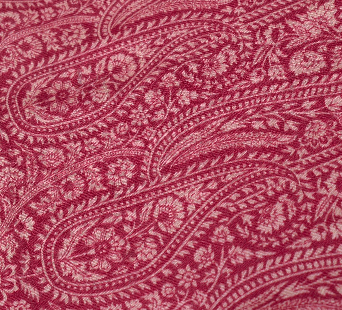 Sushila Vintage Maroon Dupatta 100% Pure Woolen Paisley Printed Warm Long Stole