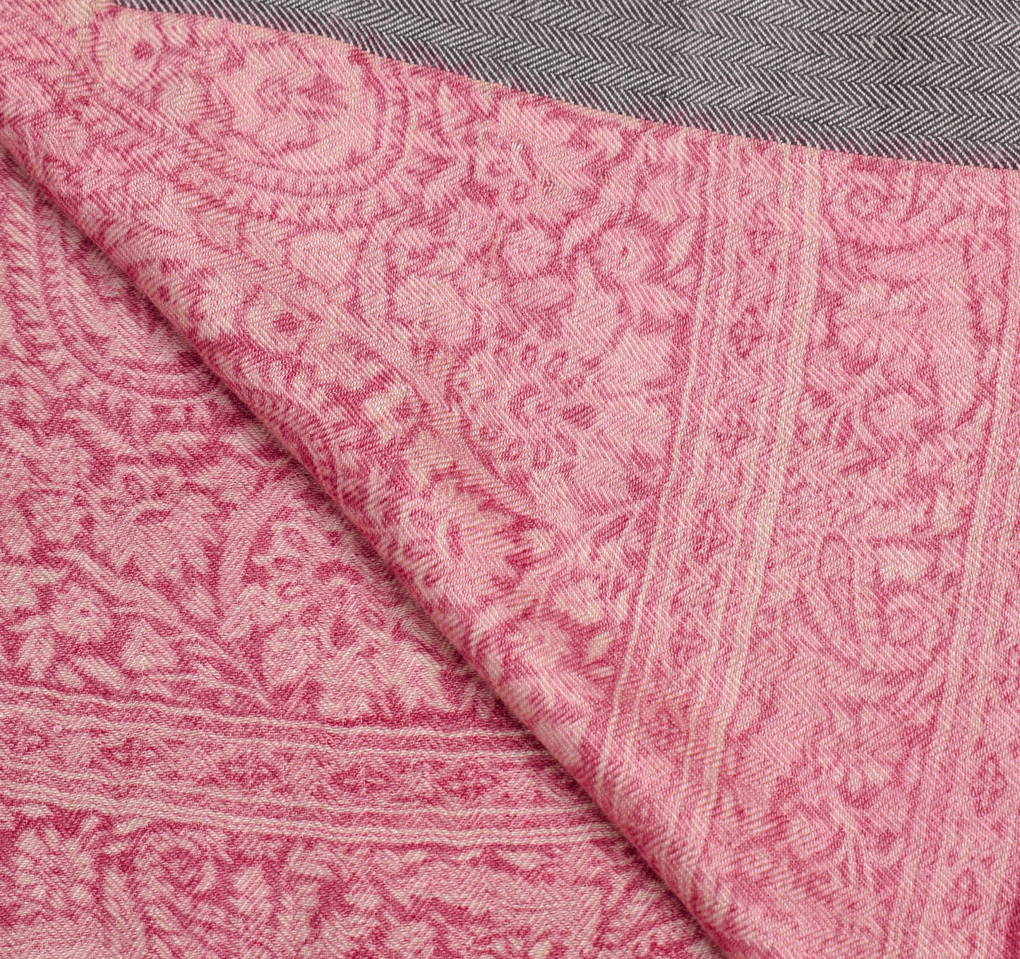 Sushila Vintage Maroon Dupatta 100% Pure Woolen Paisley Printed Warm Long Stole