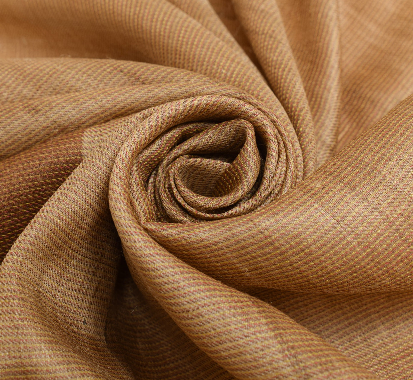 Sushila Vintage Light Brown Dupatta 100% Pure Khadi Woven Handloom Long Stole