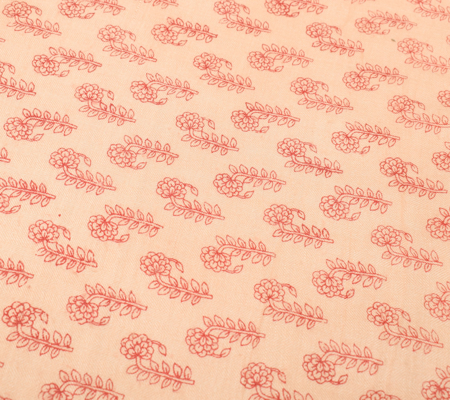 Sushila Vintage Floral Dupatta 100%Pure Woolen Hand Block Printed Soft LongStole
