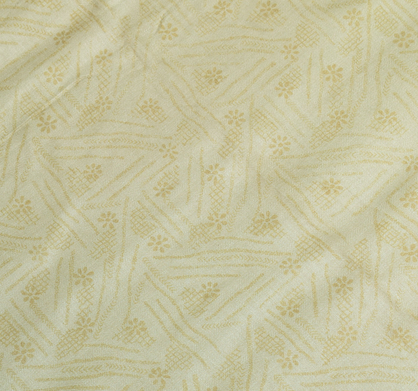 Sushila Vintage Gray Soft Dupatta Pure Woolen Printed Floral Long Stole Shawl