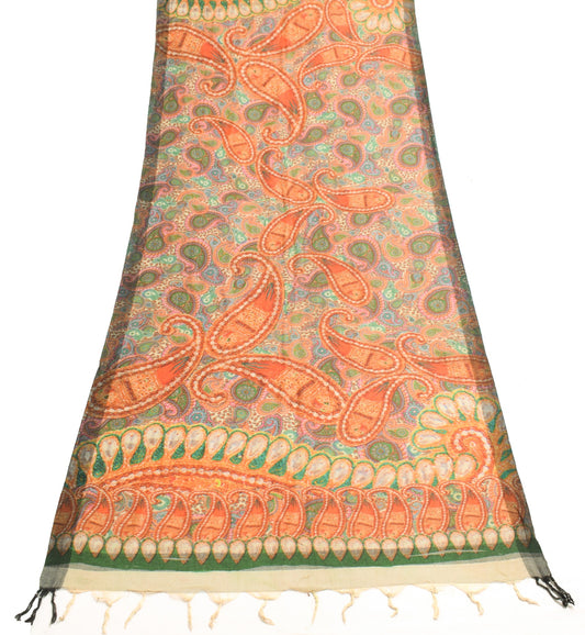 Sushila Vintage Multi-Color Dupatta 100%Pure Woolen Printed Soft Long Stole Wrap