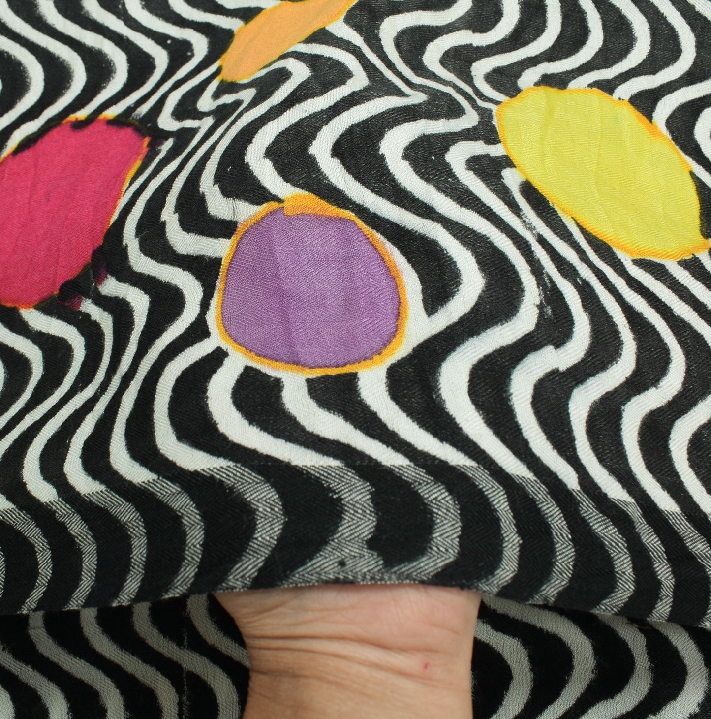 Sushila Vintage Pure Woolen Dupatta Teal Green Hand Block Printed Warm LongStole