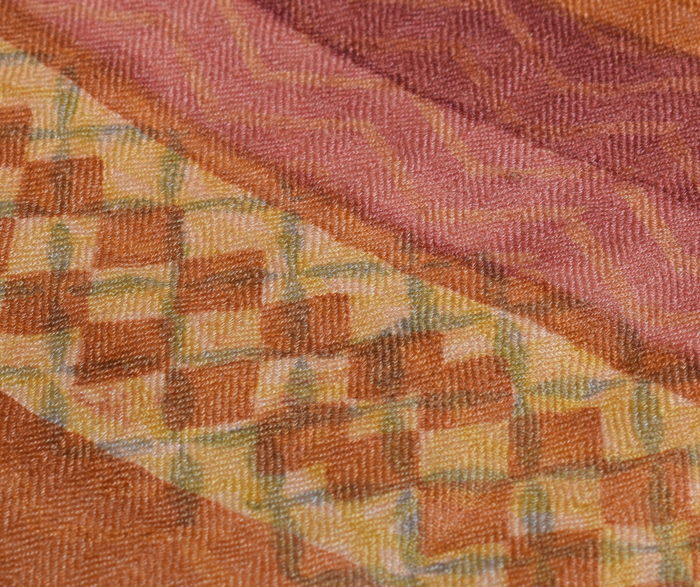 Sushila Vintage Brown Dupatta 100% Pure Woolen Printed & Woven Soft Long Stole