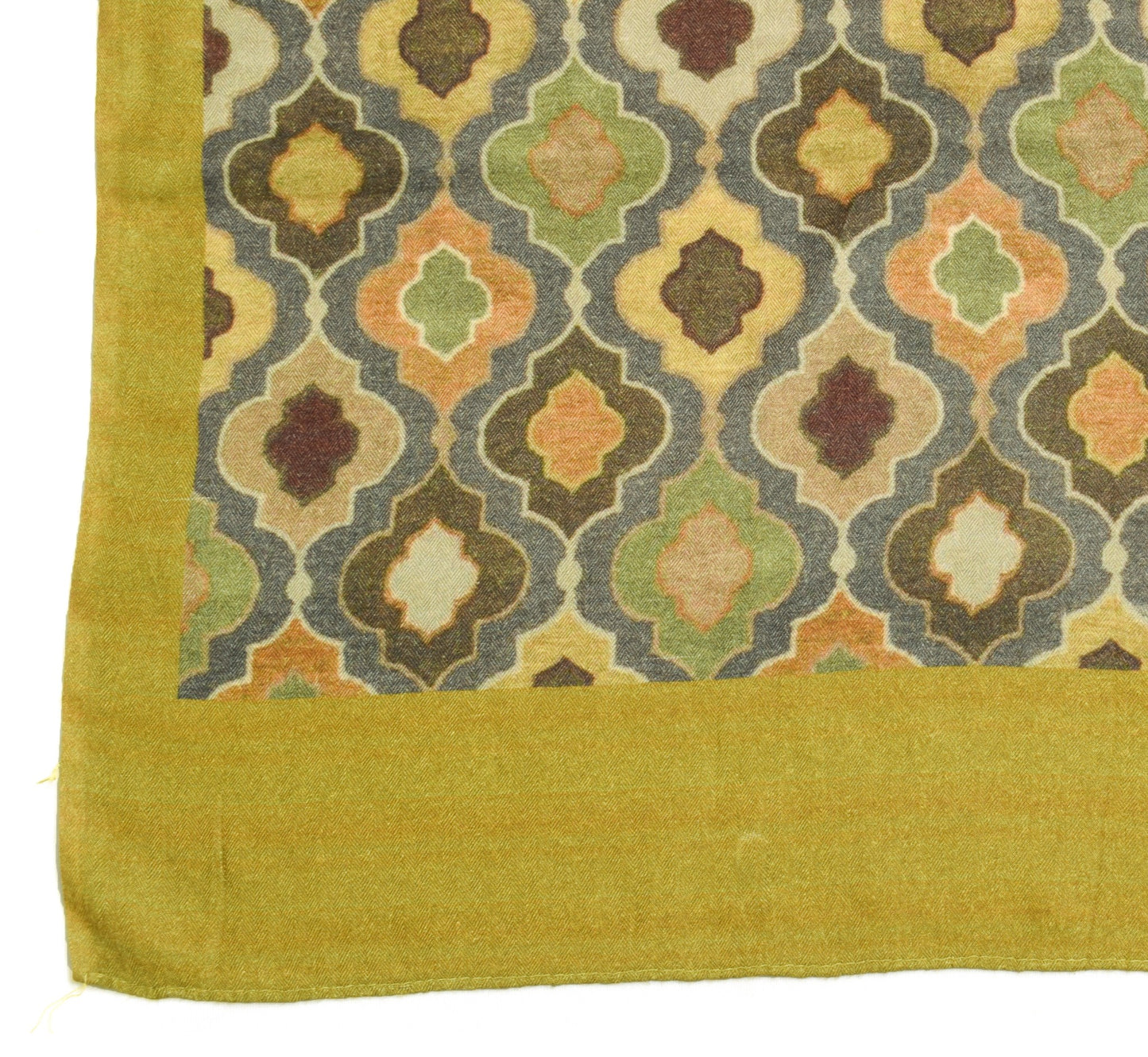 Sushila Vintage Pure Woolen Dupatta Printed Shade of Green Soft Warm Long Stole