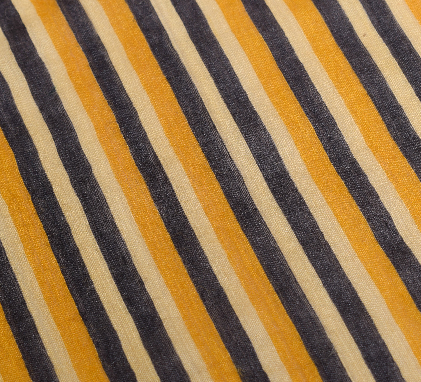 Sushila Vintage Mustard Dupatta 100% Pure Woolen Stripes Printed Soft Long Stole