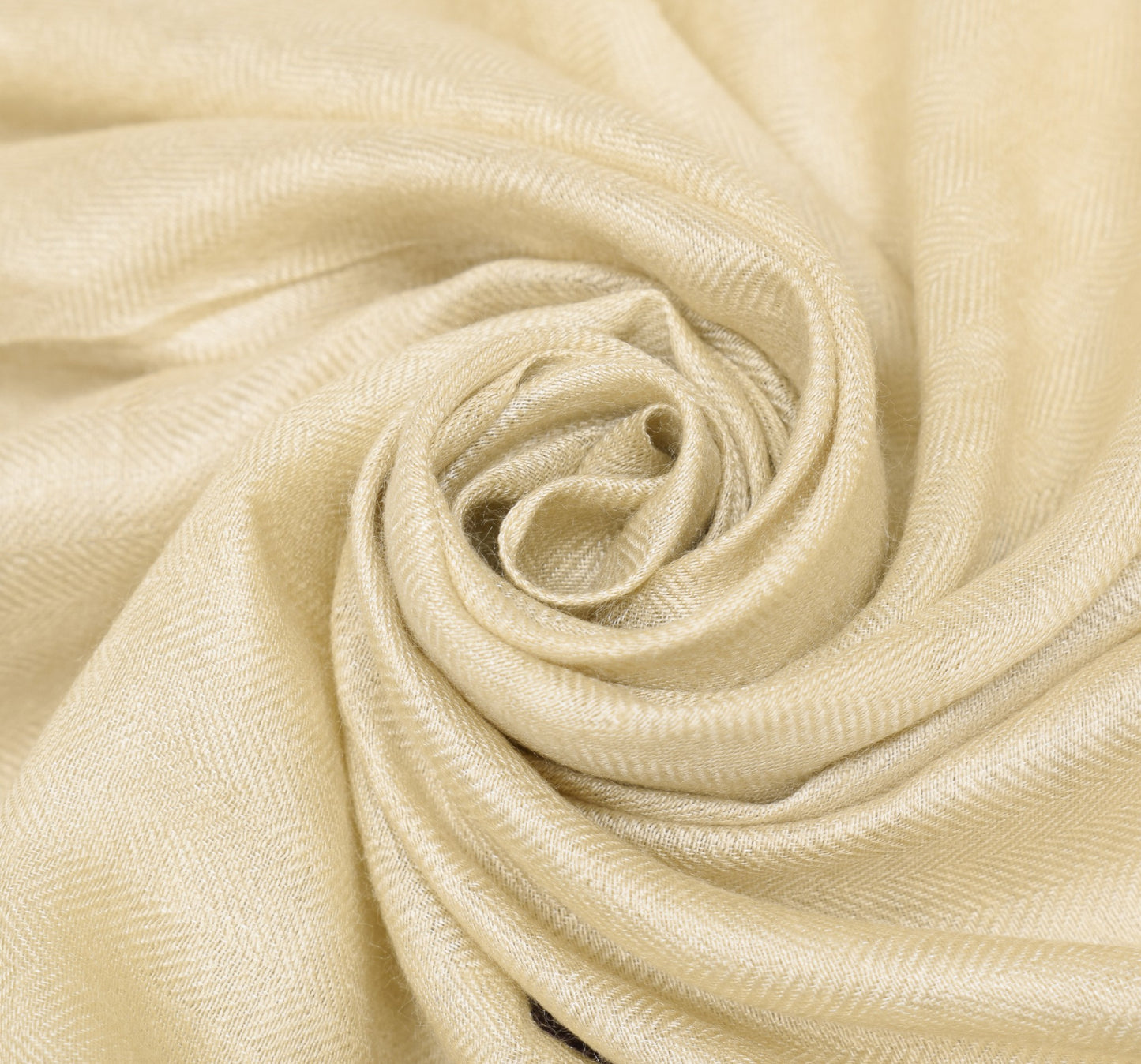 Sushila Vintage Cream Dupatta Pure Woolen Kashmiri Embroidered Long Stole Shwal