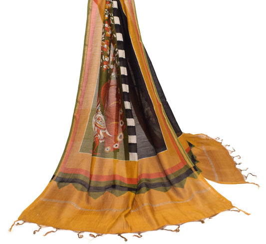 Sushila Vintage Multi-Color Dupatta Kalamkari Printed Pure Cotton Long Stole