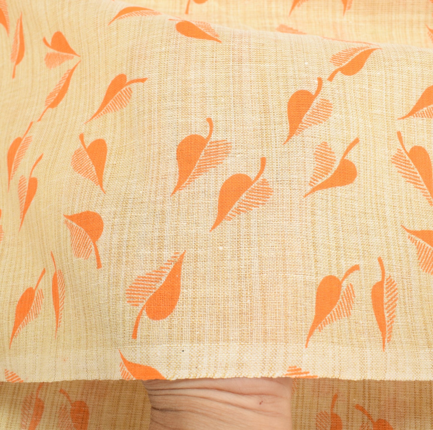 Sushila Vintage Cream Bhagalpuri Dupatta Pure Khadi Cotton Printed Long Stole