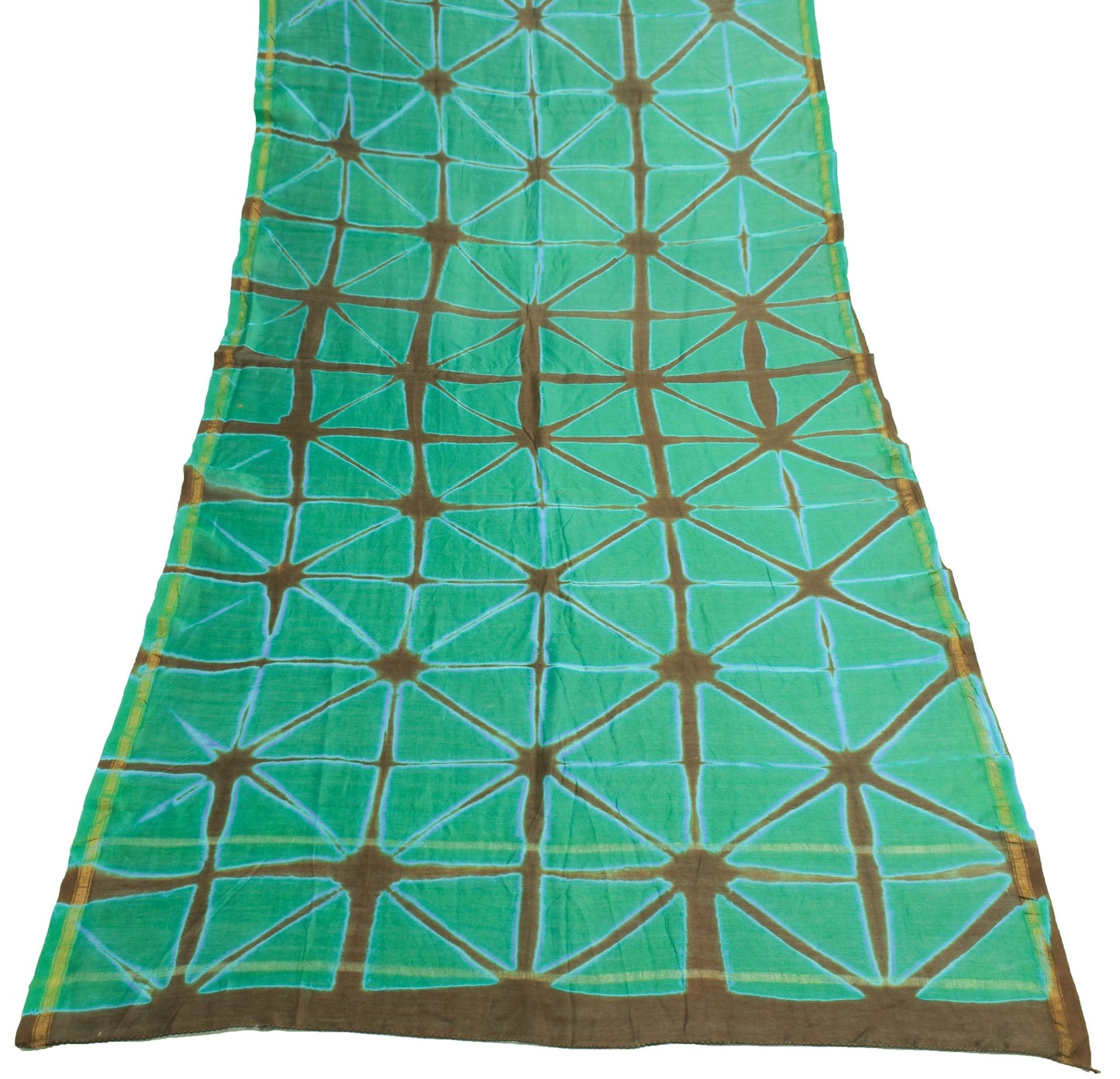Sushila Vintage Green Batik Printed Dupatta Pure Cotton Casual Women Long Stole