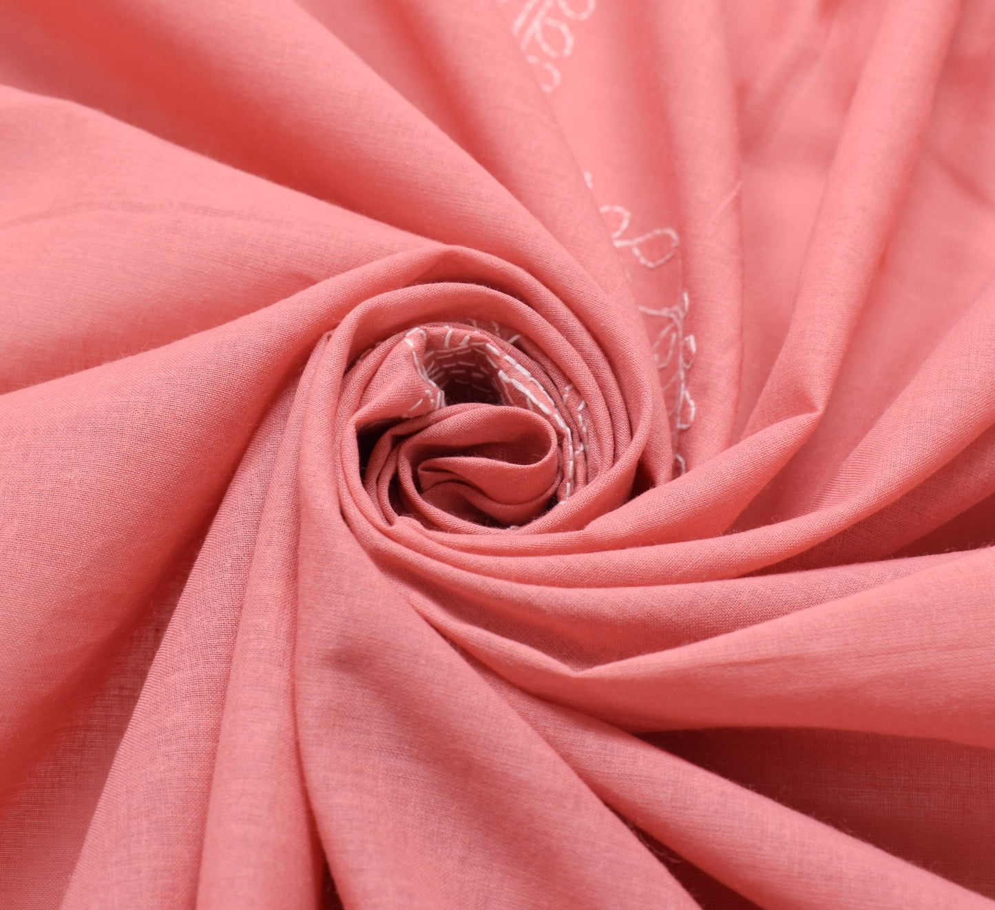 Sushila Vintage Dusty Rose Dupatta Embroidered Chikankari Pure Cotton Long Stole