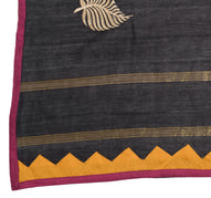 Sushila Vintage Black Dupatta Pure Cotton Embroidered With Patch Work Long Stole