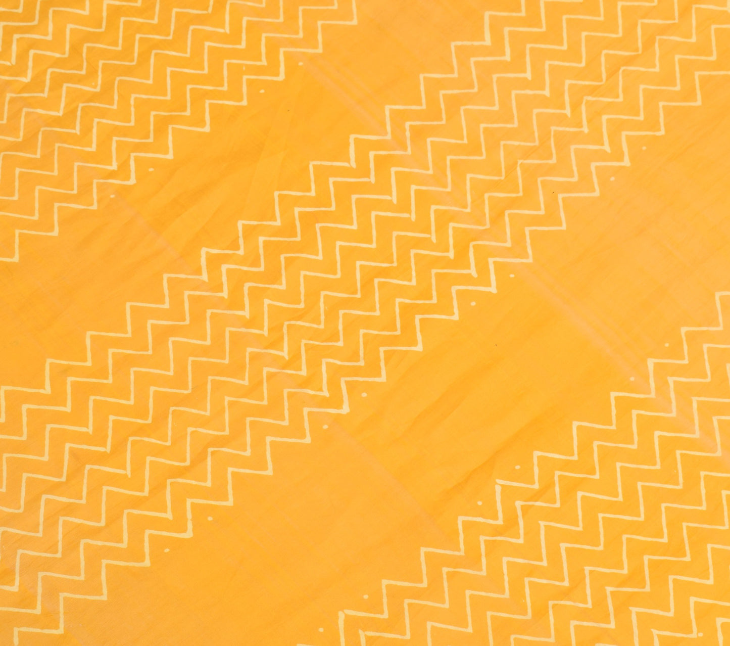 Sushila Vintage Mustard Yellow Dupatta Hand Block Printed Pure Cotton Long Stole