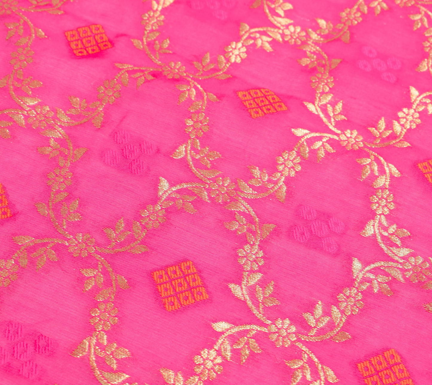 Sushila Vintage Magenta Dupatta Pure Cotton Silk Zari Brocade Wedding Long Stole