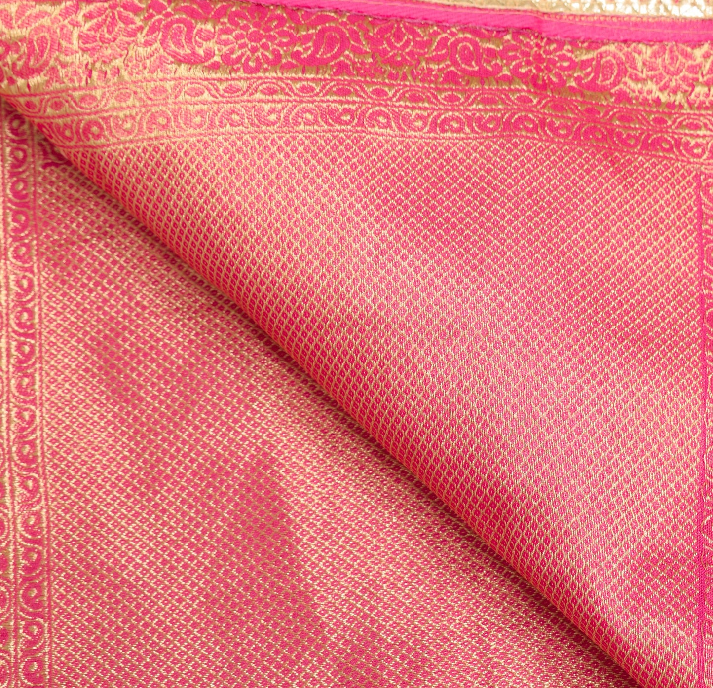 Sushila Vintage Magenta Dupatta Pure Cotton Silk Zari Brocade Wedding Long Stole