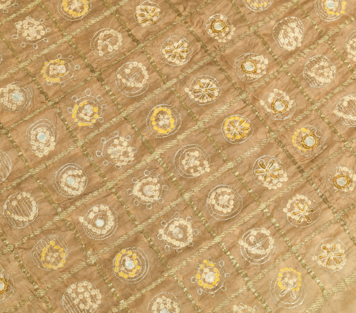 Sushila Vintage Bandhani Printed Heavy Dupatta Pure Silk Hand Embroidered Stole