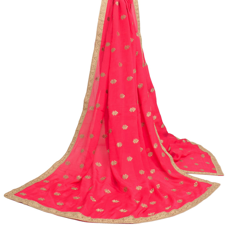 Sushila Vintage Dark Magenta Saree 100% Pure Silk Zari Embroidered Sari Fabric