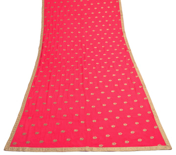 Sushila Vintage Dark Magenta Saree 100% Pure Silk Zari Embroidered Sari Fabric