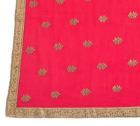 Sushila Vintage Dark Magenta Saree 100% Pure Silk Zari Embroidered Sari Fabric