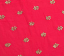 Sushila Vintage Dark Magenta Saree 100% Pure Silk Zari Embroidered Sari Fabric