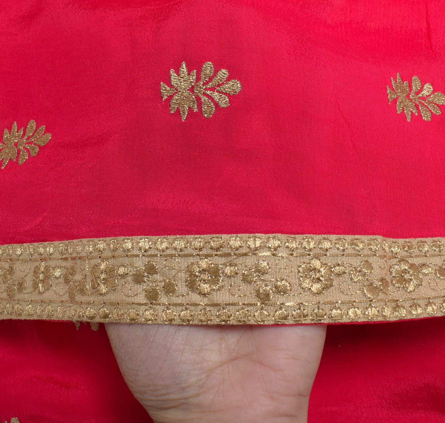 Sushila Vintage Dark Magenta Saree 100% Pure Silk Zari Embroidered Sari Fabric