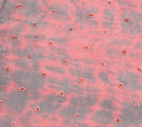 Sushila Vintage Red Tie-Dye Dupatta Pure Georgette Glass Beads Embellish Stole