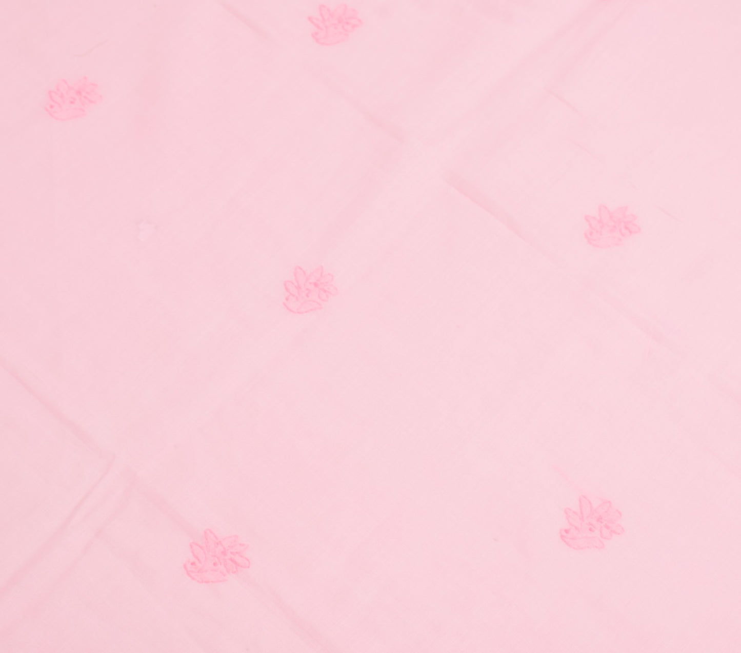 Sushila Vintage Pink Chikankari Dupatta Art Cotton Lucknowi Casual Long Stole