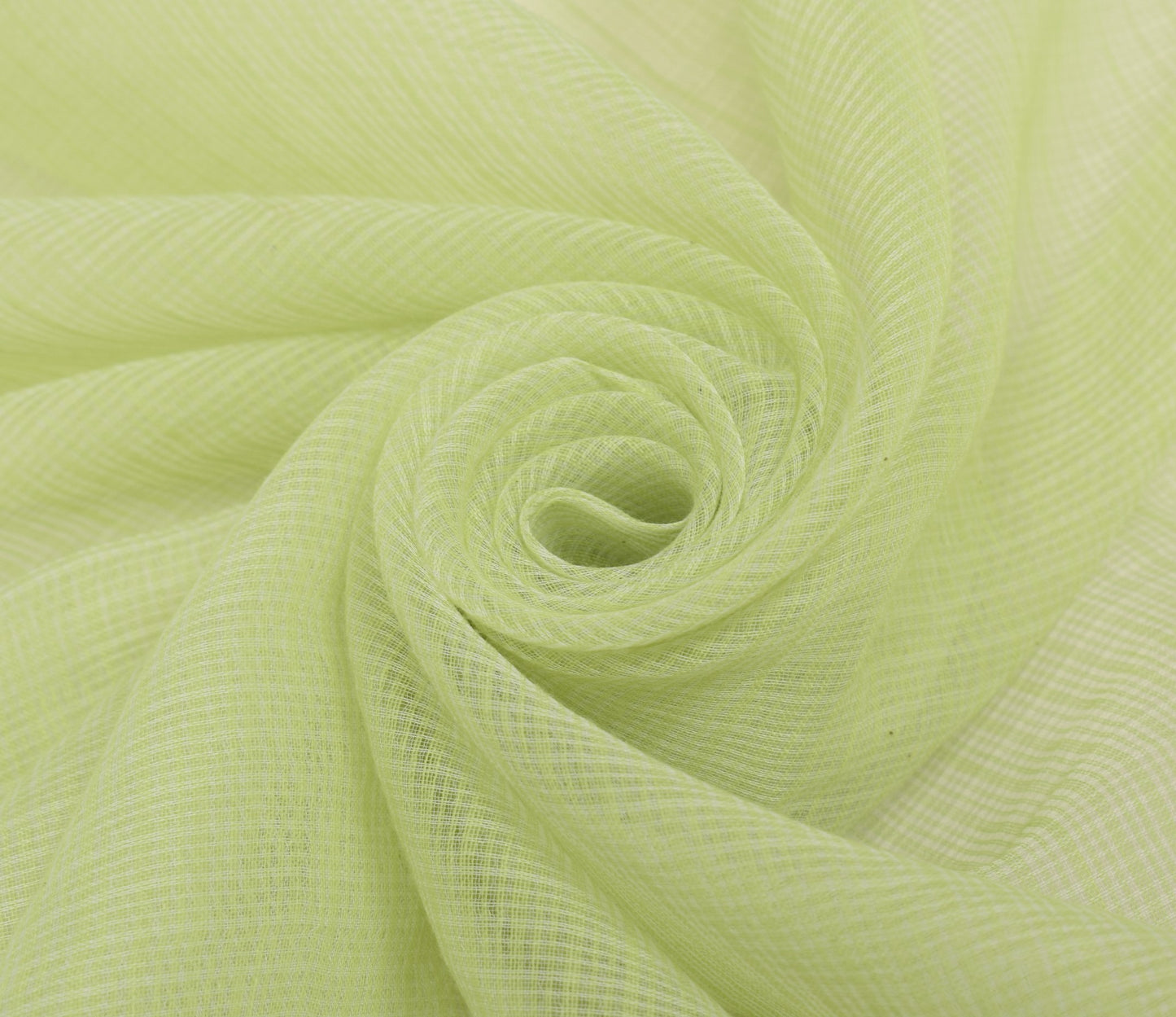 Sushila Vintage Green GottaPatti Dupatta Floral CottonSilk Kota Doria Long Stole