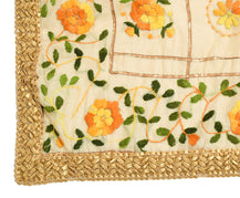 Sushila Vintage Beige OOAK Heavy Dupatta Art Silk Hand Embroidered Long Stole